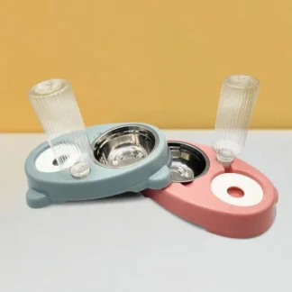Cuenco doble para mascotas, alimentador de comida de grado alimenticio para gatos y perros, cuenco de alimentación de agua