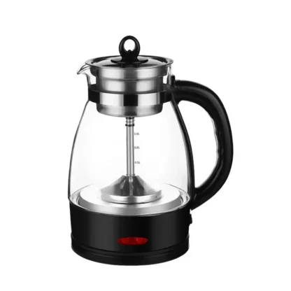 Tetera de vapor totalmente automática, tetera de vidrio para té oscuro, tetera eléctrica con preservación del calor, Hervidor eléctrico de 1L y 220V