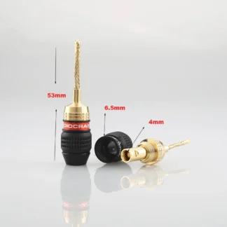8 Uds Audiocrast B836G 2mm Pin conectores Banana trenzados conectores de Cable de altavoz HIFI enchufe de Cable de Audio para sistema de sonido Hi-Fi