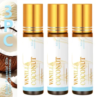 Perfumes de coco y vainilla, rodillo de aceites esenciales, perfume de fragancia de lujo importado original, mini perfume de marca, 3 uds., 10ml