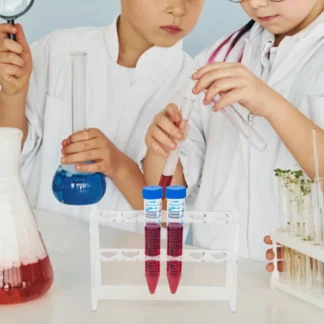 Organizador de almacenamiento de laboratorio para ahorro de espacio, transparente, 6 agujeros, capa acrílica, muestra de experimentos científicos, 4 Uds.