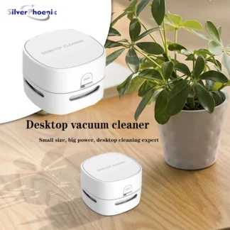 Aspiradora portátil de mano para escritorio, miniaspiradora de escritorio, ahorro de energía, rotación de 360 grados, ideal para teclados, hogar, oficina y escuela.