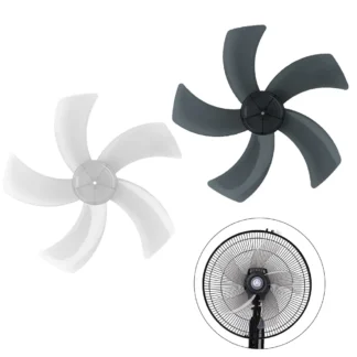 Hoja de ventilador de 16 pulgadas, hoja de cinco hojas con cubierta de tuerca, hoja de plástico para el hogar, ventilador de escritorio, accesorios de repuesto General, 1 ud.