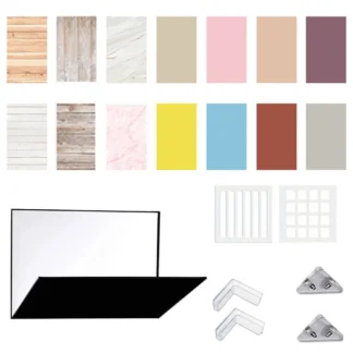 7 Uds. Kit de fondos de fotografía de productos pequeños de 14 patrones, tablero de fondo de fotografía de comida, Kit de fondo de comida superior de mesa