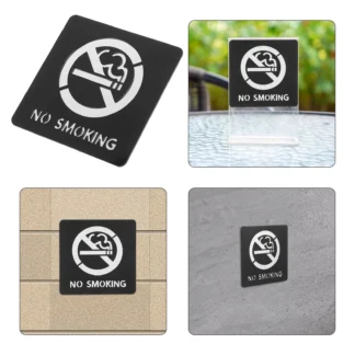 Pegatina autoadhesiva acrílica impermeable para No fumar, para oficinas de negocios, baños, conferencias, mesa de áreas públicas