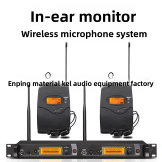 Monitoreo de escenario inalámbrico, sistema de monitoreo de auriculares, micrófono de uno a dos, rendimiento, reducción de ruido, riñonera para reuniones