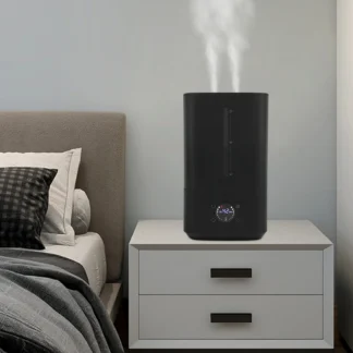 Humidificador con control táctil de 6 litros, humidificador de niebla fría y caliente, volumen de niebla ajustable de 3 niveles, para el hogar, dormitorio, sala de estar, 25 W