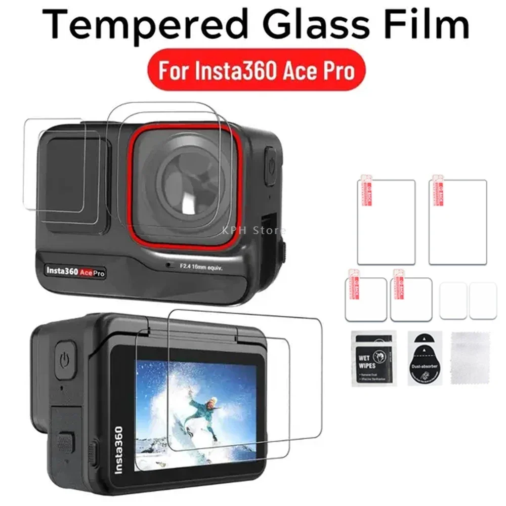 Funda protectora de pantalla de vidrio templado para Insta360 Ace Pro, película protectora de lente para cámara Insta360 Ace nueva
