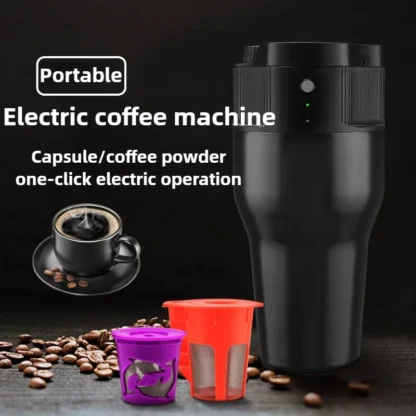 Máquina de café en cápsulas portátil para exteriores, mitad hecha a mano, carga USB, Mini cápsula automática, máquina de café americana portátil para el hogar
