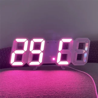 Reloj despertador Digital ABJF-3D, reloj LED de pared, reloj despertador de escritorio con temperatura adecuado para el hogar, cocina y oficina