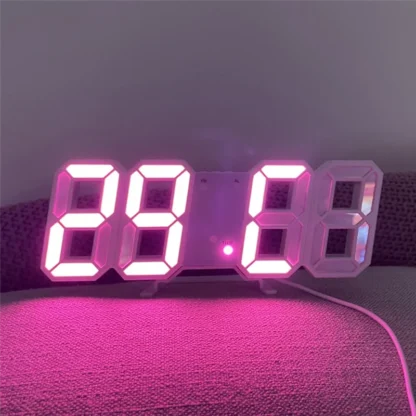 Reloj despertador Digital ABJF-3D, reloj LED de pared, reloj despertador de escritorio con temperatura adecuado para el hogar, cocina y oficina