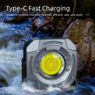 Linterna de Camping con imán y gancho, llavero de Control de interruptor doble regulable infinitamente, luz de trabajo, carga Usb resistente al agua