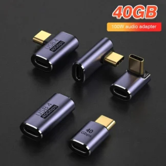 Adaptador USB 4,0 USB C a USB C Thunderbolt 3/4 40Gbps OTG Cable de extensión adaptador tipo C convertidor macho a hembra para ordenadores portátiles