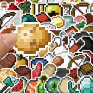 70 Uds. De pegatinas de dibujos animados de juego de píxeles, funda para teléfono móvil, equipaje, monopatín, pegatinas decorativas impermeables DIY para niños, juguete