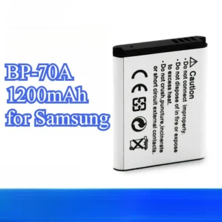 Batería de BP-70A de 1200mAh para Samsung ES65 ES70 ES75 ES80 PL80 PL90 PL110 WB30F, repuesto para batería de cámara digital BP70A