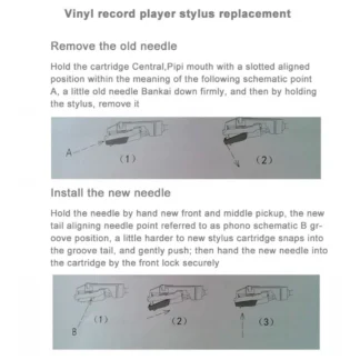 Aguja de repuesto para lápiz óptico, gramófono Vintage, brazo de aluminio de plástico de alta calidad, aguja de diamante cónica, sonido excelente