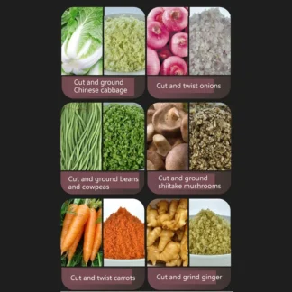 2025 nuevo cortador de verduras cortador eléctrico máquina picadora de chile molinillo máquina de procesamiento de alimentos de acero inoxidable 100-130 kg/h