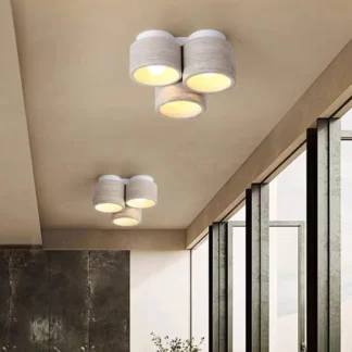 Luz de techo de mármol Natural dormitorio pasillo escaleras comedor lámpara colgante E27 bombilla piedra 110-240V