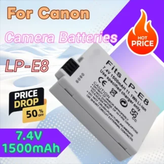 Nuevo 7,4 V 1500mAh LP-E8 LPE8 LPE8 baterías de cámara para Canon 650D 700D 550D 600D T2i T3i T4i T5i X4 X5 X6i X7i cámara DSLR