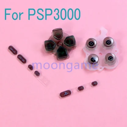 1 Juego de botones transparentes de repuesto para consola de juegos PSP 3000, tecla de botones de inicio seleccionada d-pad para pieza de reparación PSP3000