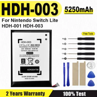 Batería de 5250mah HDH-003 HDH 003 Switch lite para Nintendo Switch Lite HDH-001 HDH-003 HDH-A-BPHAT-C0 batería recargable + herramienta