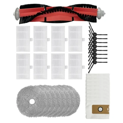 【Solo hoyo@】Accesorios de repuesto para aspiradora Ultenic MC1, Cepillo Lateral principal, filtro HEPA, paño de mopa, bolsa para polvo