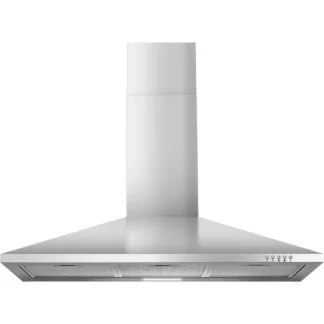 Campana extractora de acero inoxidable con montaje en pared de 36 pulgadas con extractor de aire de 3 velocidades de 450 CFM para ventilación de cocina Convertibl sin conductos