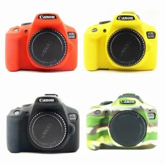 Funda protectora de silicona para cámara DSLR, funda protectora para Canon EOS 1300D 1500D 2000D Rebel T7 Kiss X90
