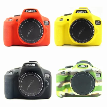 Funda protectora de silicona para cámara DSLR, funda protectora para Canon EOS 1300D 1500D 2000D Rebel T7 Kiss X90