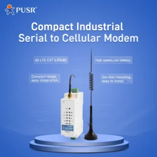 USR-DR504-EUX Módem celular inalámbrico industrial con carril Din Transmisión de datos de módem serie Gsm entre redes RS485 y 4G