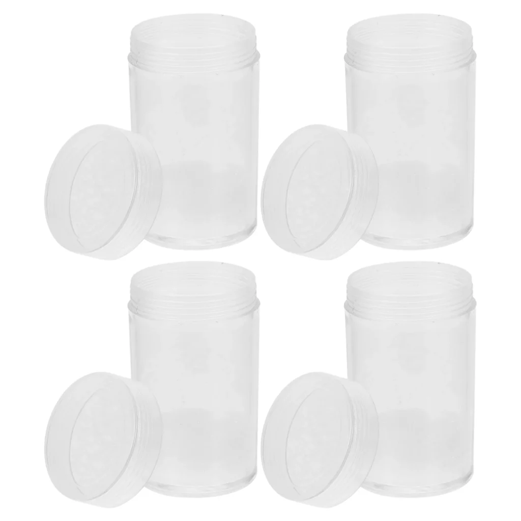 Caja de monedas con soporte de PP, Protector de contenedor redondo profesional individual, 10 Uds.