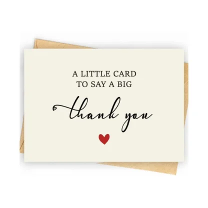 1 unidad, tarjeta de agradecimiento sencilla, tarjeta de agradecimiento divertida para hombres y mujeres, tarjeta de regalo de agradecimiento para el jefe del maestro, una pequeña tarjeta para decir un gran