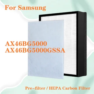 Para purificador de aire Samsung AX46BG5000 AX46BG5000GS AX46BG5000GSSA reemplazo 2 en 1 filtro HEPA + carbón activo