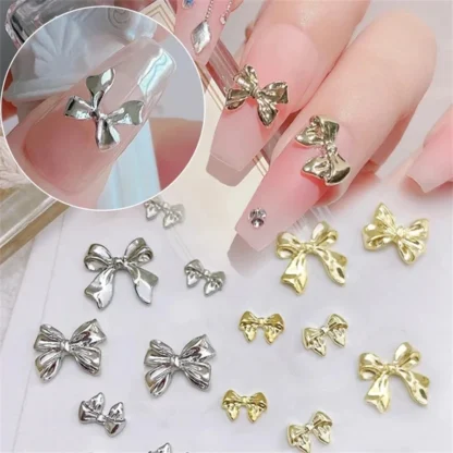 Piezas de mariposa para decoración de uñas, 10 piezas, 3d, adornos de lujo para uñas, figuras, lazos, accesorios para uñas, SZZS09