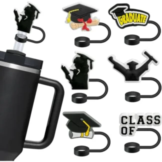 Adorno de paja de graduación para Stanley Cup, 10mm, Univeity Stduent, tapa de cubierta de paja, tiones de graduación, escuela secundaria, universidad, Festival, fiesta, Acce