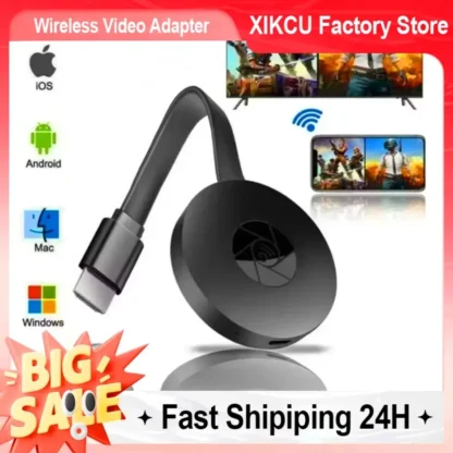 XIKCU 1080P G2 para MiraScreen Display Anycast Wifi Compatible con HDMI Dongle portátil Compatible con TV Android Ios pantalla de espejo