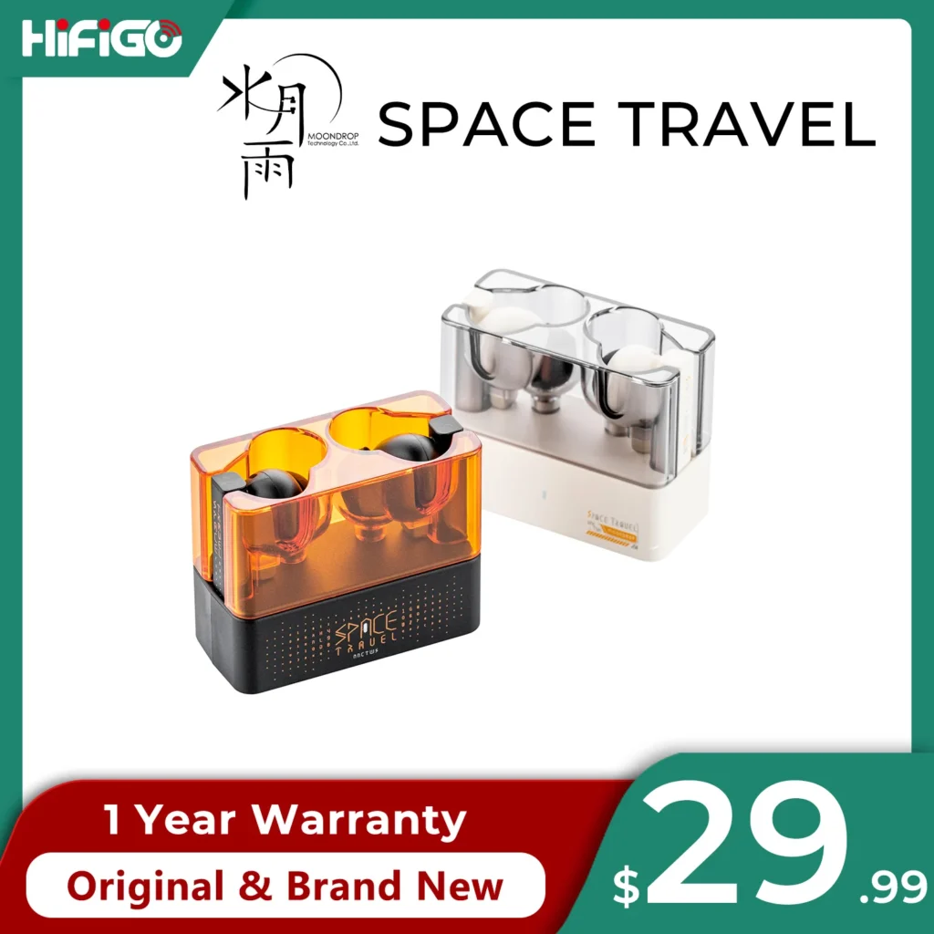 Moondrop Space Travel TWS Bluetooth 5,3 auriculares controlador dinámico auriculares controles táctiles cancelación de ruido valores estéreo inalámbricos verdaderos