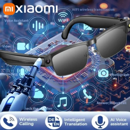 Xiaomi 2025 nuevas gafas inteligentes para hombres, gafas Bluetooth para mujeres, Control de llamadas de voz, música, gafas de sol polarizadas UV