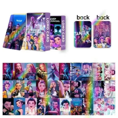 Tarjeta Kpop Devil Hunter, anime Saja, fiesta para niños, Cosplay, tarjeta de juego, pegatina de colección, pegatinas de anim de dibujos animados, agua decorativa Huntrix