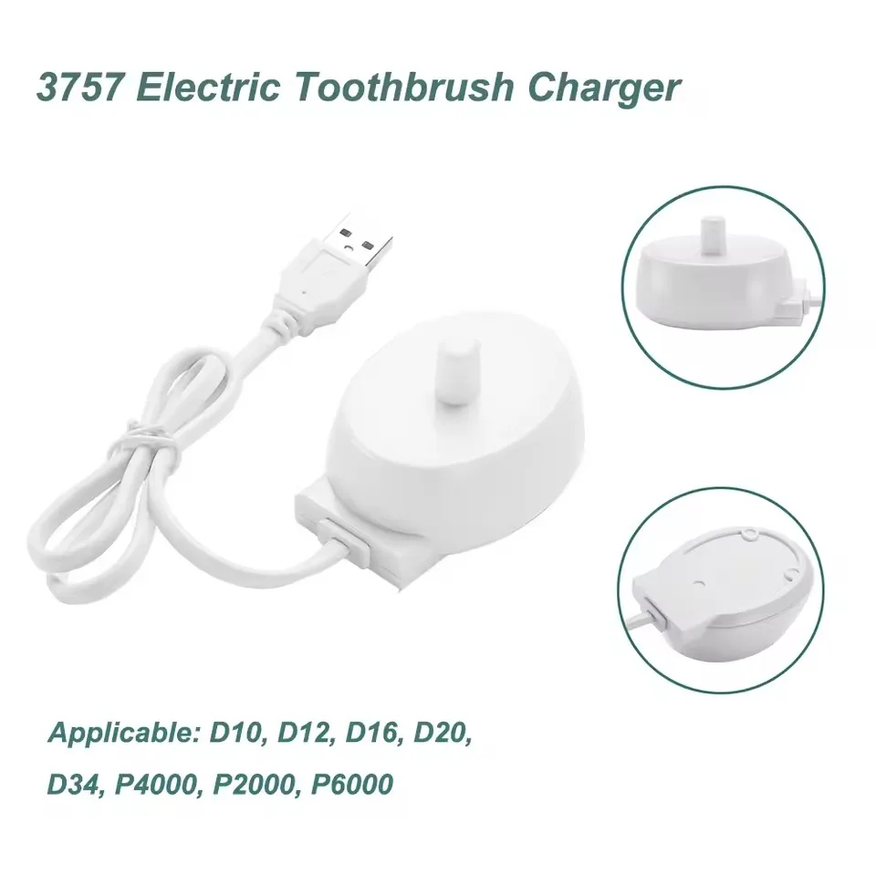 Base de carga para cepillo de dientes eléctrico USB Braun Oral B Series D12 D20 D16 soporte de carga para cepillo de dientes USB 3757 base de cargador de viaje
