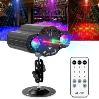 Proyector de luz láser con Control de voz para fiesta, dispositivo de iluminación con 72 modos para DJ, discotecas, escenarios, bodas, Navidad, decoración del hogar