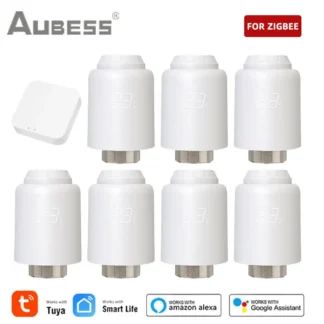 Radiador termostático Tuya Zigbee, válvula programable, calefacción inteligente para el hogar, protección de Froest, Control de grupo remoto a través de Google Alexa
