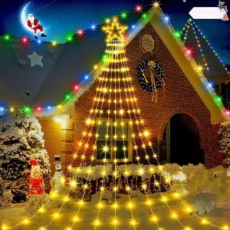 200/280 luces LED de cascada de estrellas con 8 modos alimentadas por USB Control remoto luz de Camping luces de cadena de Navidad para interiores y exteriores