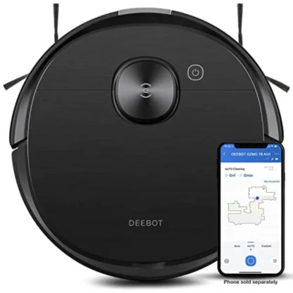 ROBOTICS DEEBOT T8 AIVI Robot trapeador al vacío con mapeo láser avanzado y reconocimiento de objetos AI para uso doméstico Ren negro