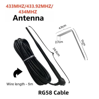 Antena externa para puerta de garaje, mando a distancia de 433,92 MHZ, señal de 433 MHz
