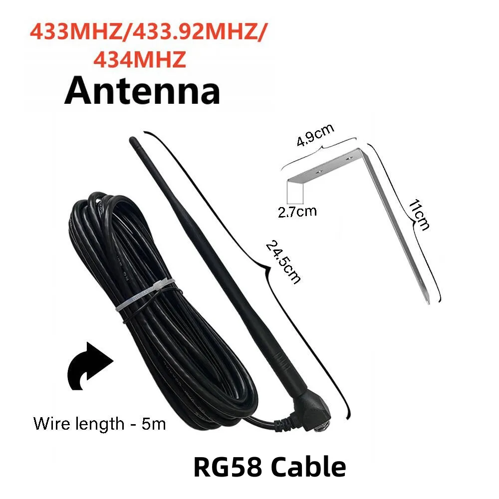 Antena externa para puerta de garaje, mando a distancia de 433,92 MHZ, señal de 433 MHz