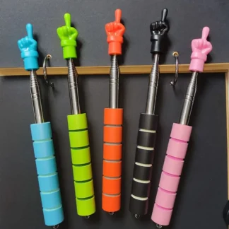 Puntero de enseñanza estirable de mano de 1M, cabeza de dedo de acero inoxidable, bolígrafo de pantalla táctil, equipo educativo