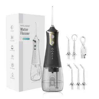 Hilo bucal portátil con 4 modos y 5 boquillas, recargable, 300ml, para el cuidado bucal, limpieza y salud bucal
