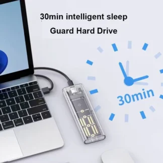 Caja de disco duro móvil SSD para ordenador portátil, caja transparente M.2 SSD NVME NGFF M2, funda de disco duro PCIe SATA, funda SSD transparente para ordenador portátil