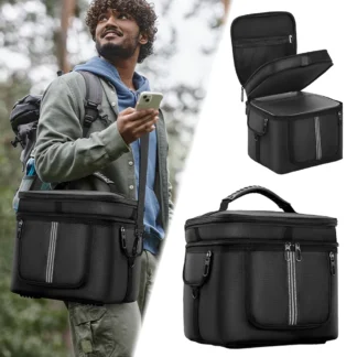 Bolsa de estación de energía portátil, Estuche de transporte anticaída, estuche de almacenamiento con múltiples bolsillos para Ecoflow River 2 Pro para Ecoflow River 2 Max